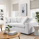 Commix Down Filled Overstuffed 2-Piece Sectional Sofa Set, Pure White