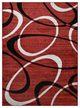 Modern Accent Rug, Scarlet Red, 9'8"x7'5"