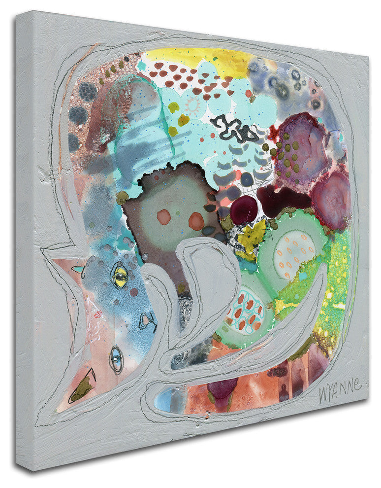 Wyanne 'Cat Lounge' Canvas Art, 24"x24"