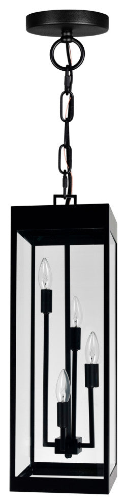 Windsor 4 Light Black Outdoor Ceiling Light