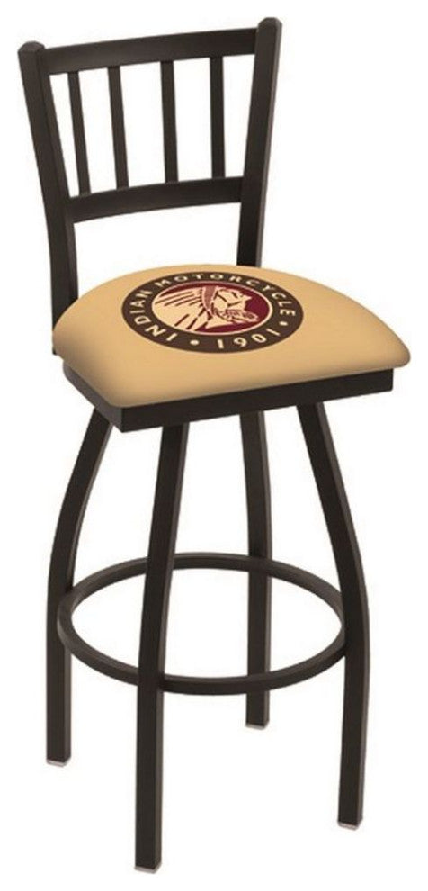 Holland L018 Indian Motorcycle 30" Swivel Bar Stool - Black