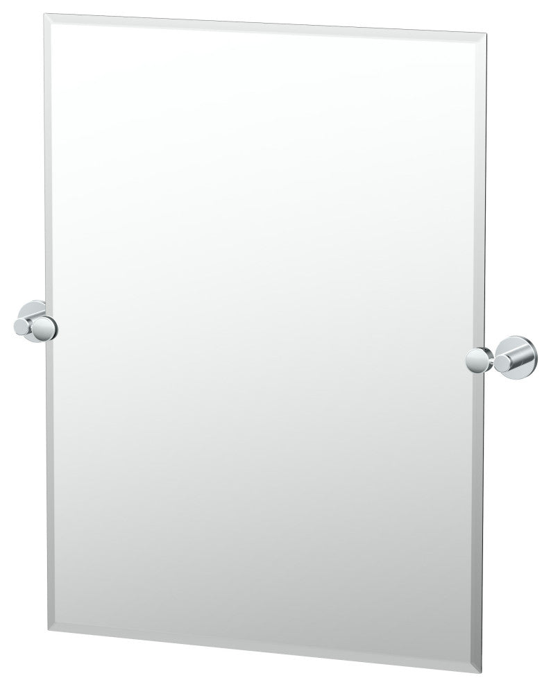 Reveal Frameless Rectangle Mirror, Chrome, 31.5"