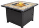 Square Tile Fire Pit In Bronze