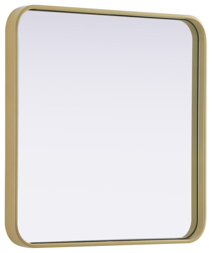 Elegant Lighting MR8A2424 Remy 24" Square Flat Medium Density - Brass