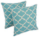18" Corded Throw Pillows With Inserts, Blue, Set of 2