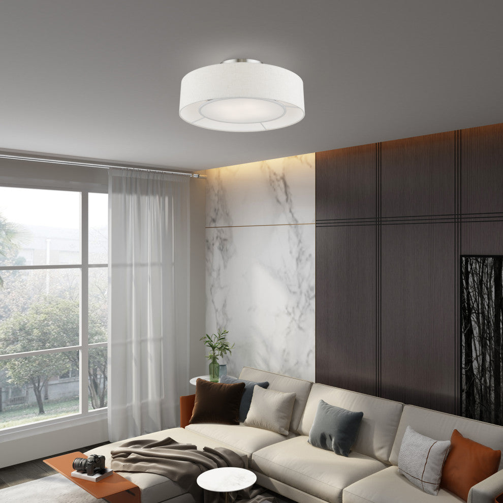 Ellsworth 4 Light Brushed Nickel Semi-Flush