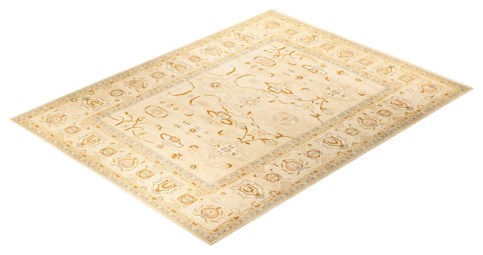 Eclectic, One-of-a-Kind Hand-Knotted Area Rug Ivory, 9' 3" x 12' 4"