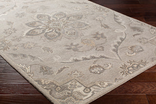 Caesar Traditional Taupe Area Rug, 6'x9' Oval