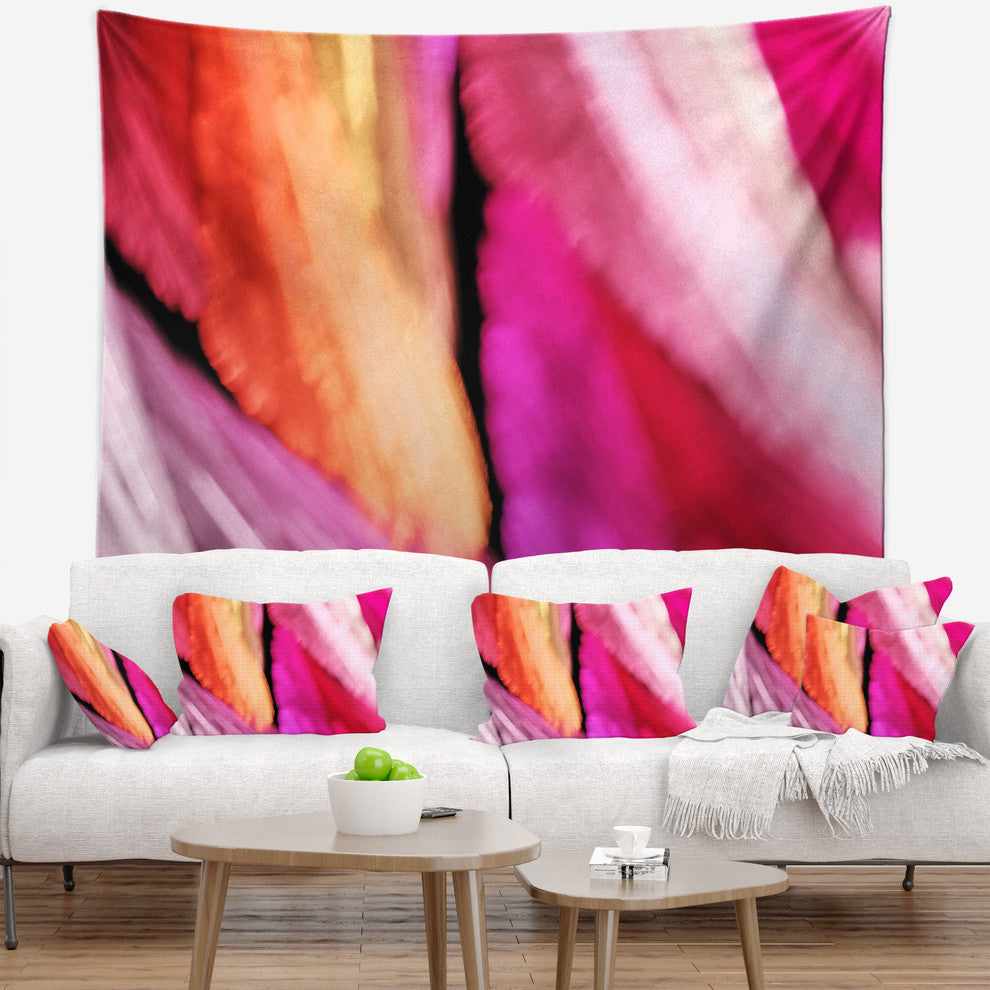 Red Vibrant Brushstrokes Abstract Wall Tapestry, 92"x78"