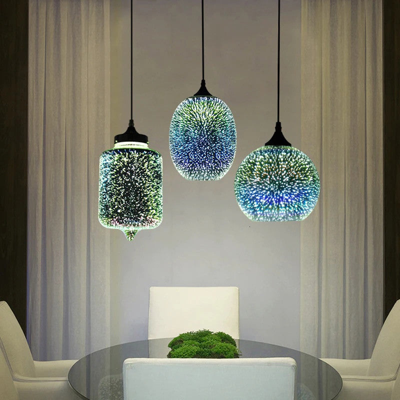 MIRODEMIÂ® Gourdon 3D Colorful Starry Sky Pendant Lamp, I30