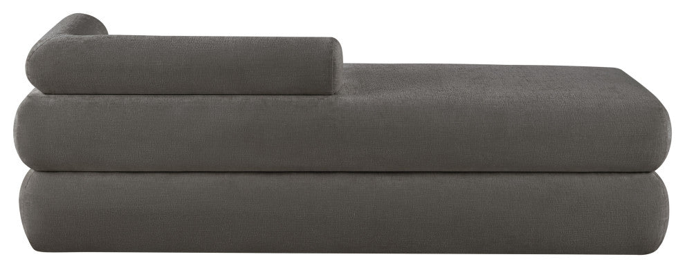 Kennedy Upholstered Bench, Gray, Chenille Fabric