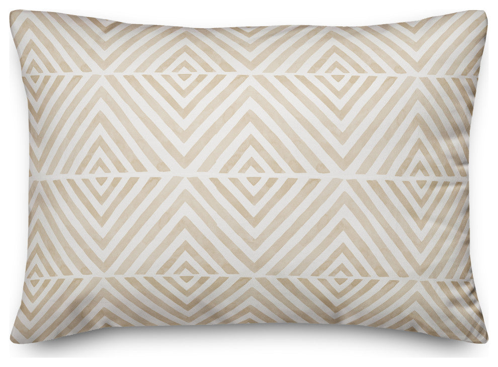 Cream Diamond Pattern 14x20 Spun Poly Pillow