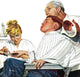 "Haircut and Manicure" Painting Print on Canvas by George Hughes
