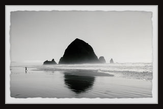 "Sea Stack Shadow" Framed Painting Print, 24x16