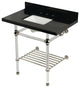 KVPK36KASQB6 36" Console Sink with Acrylic Legs (8-Inch, 3 Hole)