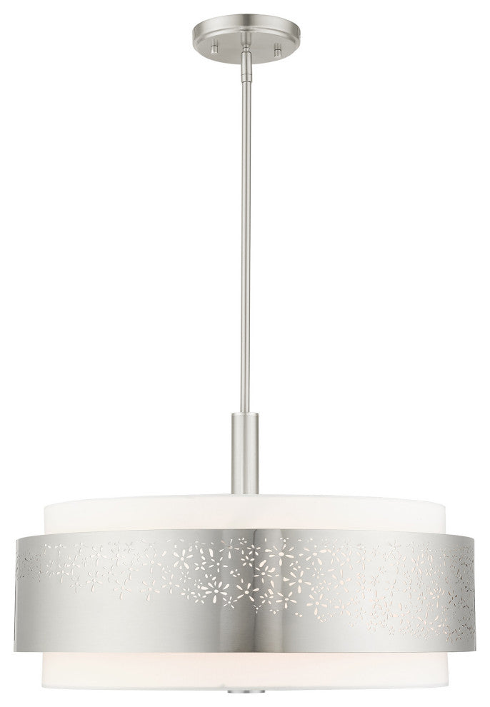 Brushed Nickel Stylish, Transitional, Intricate, Urban Chandelier