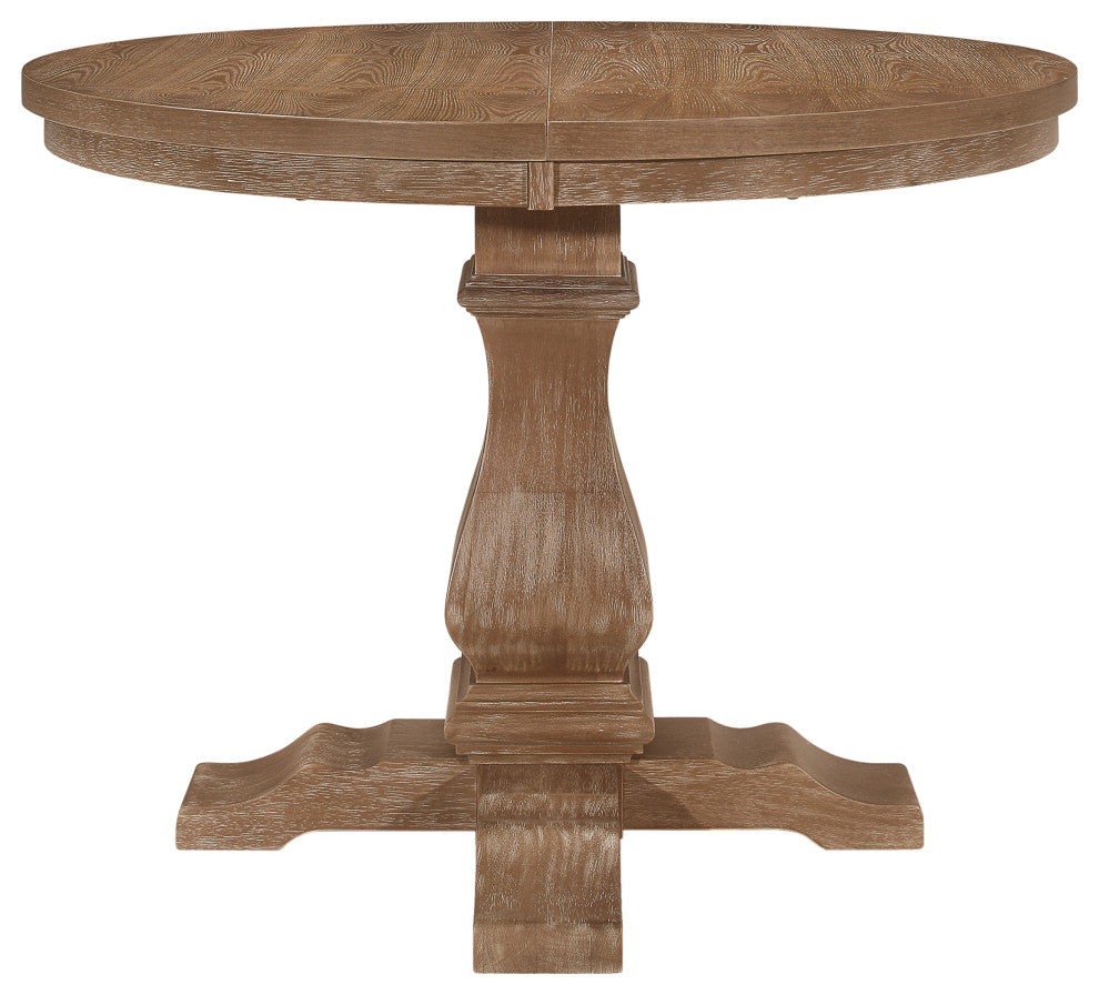 Zentner French Country Wood and Cane 5-Piece Expandable Dining Set, Beige/Natural