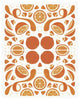 "Retro Orange Otomi" Digital Paper Print by Elyse DeNeige, 18"x22"
