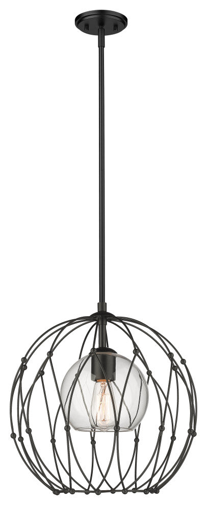 Zlite 1940P16-MB 1-Light Pendant, Clear
