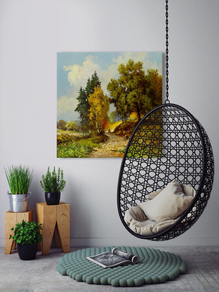 "At Peace in Nature" Painting Print on Wrapped Canvas, 18x18