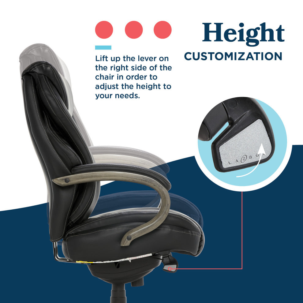 La-Z-Boy Hyland Executive Office Chair with AIR Lumbar Technology Black