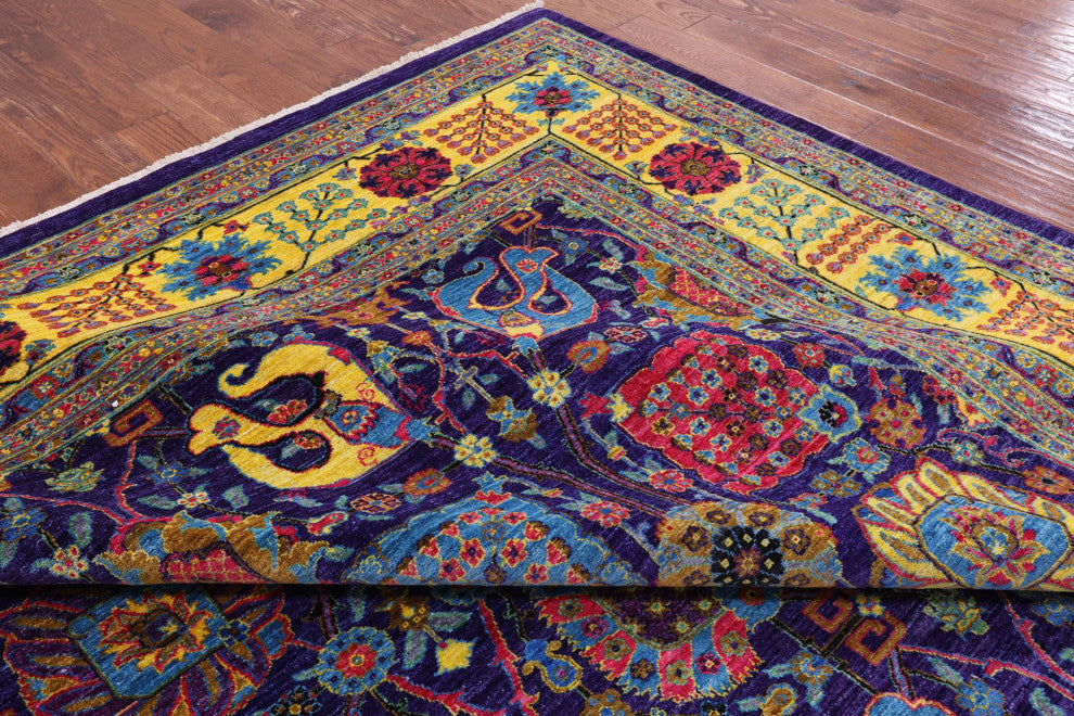 Persian Tabriz Hand Knotted Wool Rug 9' 10" X 13' 9" Q5925
