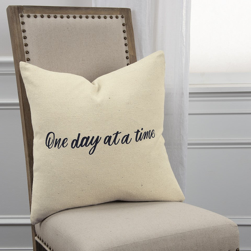 Black Taupe Canvas One Day Throw Pillow