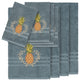 Linum Home Textiles Welcome Embellished, Teal, Embellished Towel, 8-Piece Set