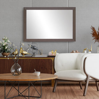 Meade Framed Wall Mirror, Espresso Textured, 20"x24"