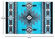 Mohave Collection Traditional Southwestern Style Area Rug, Turquoise, 5' X 7'