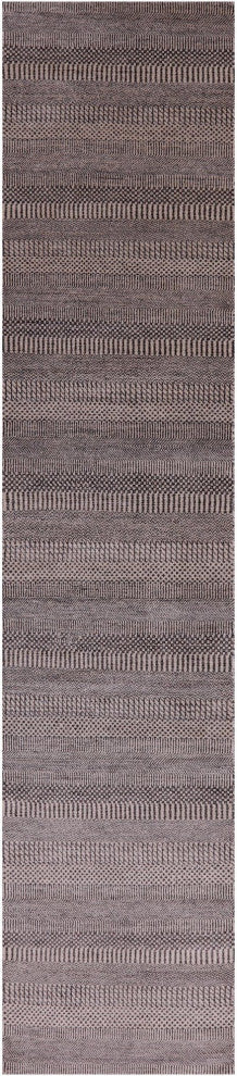 2' 5" X 12' 1" Hand Knotted Savannah Grass Wool and Silk Runner Rug Q11970