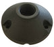 Base Mounting Bracket for Low Voltage Landscape Lighting Fixtures- Black Finish