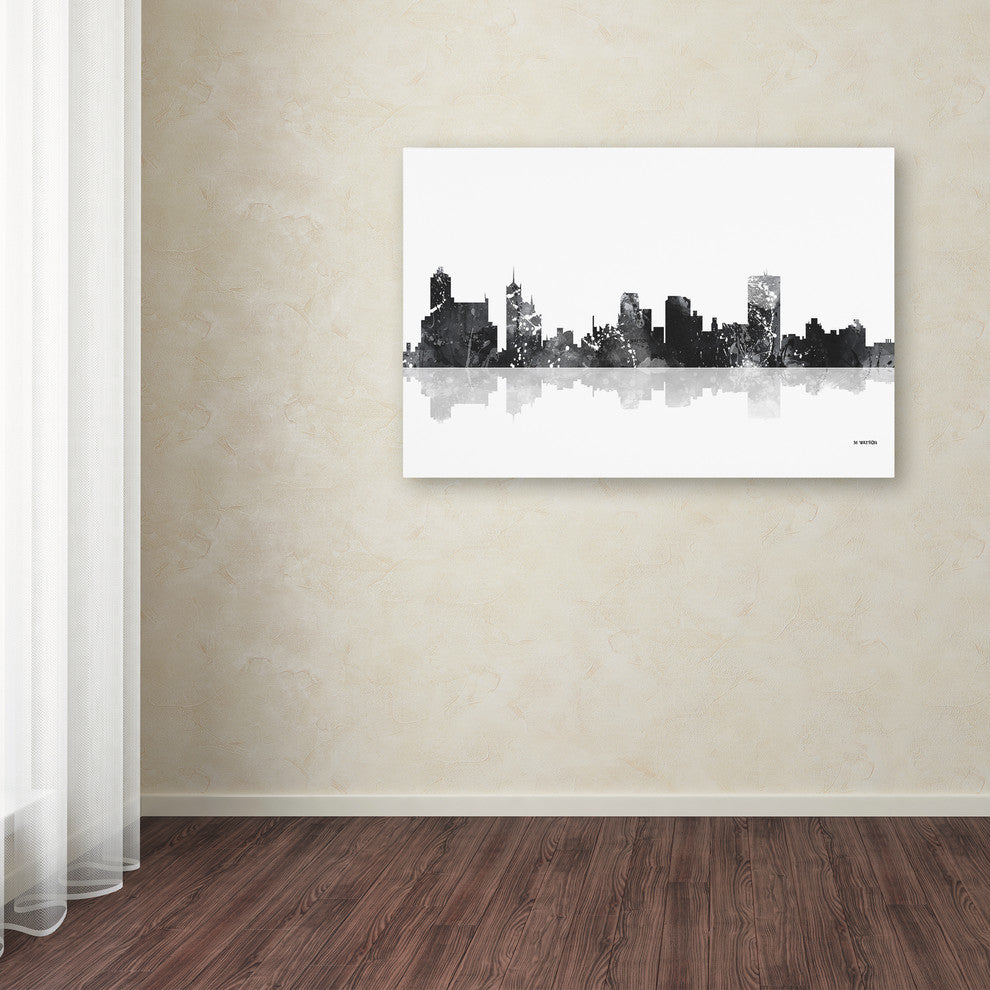Marlene Watson 'Memphis Tennessee Skyline BG-1' Canvas Art, 16"x24"