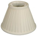Pleated Empire Chandelier Lampshade Size 6, White, Single