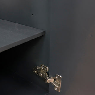 49" Double Vanity, Dark Gray Finish With White Carrara And Rectangle Sink