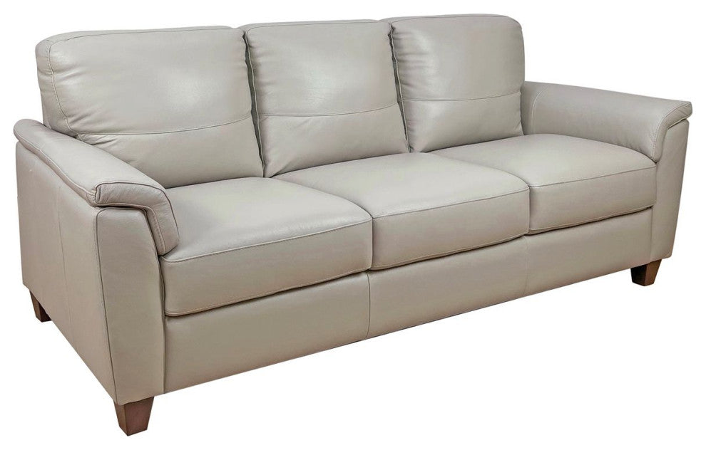 Lv01299 Sofa , Beige Leather Pacific Palisades ( 1-Piece /1Ctn