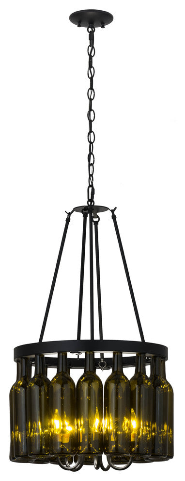 17W Tuscan Vineyard Estate 16 Wine Bottle Chandelier