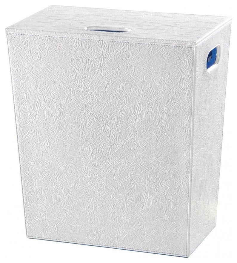 Perle 2563SK Chrome Laundry Basket, White