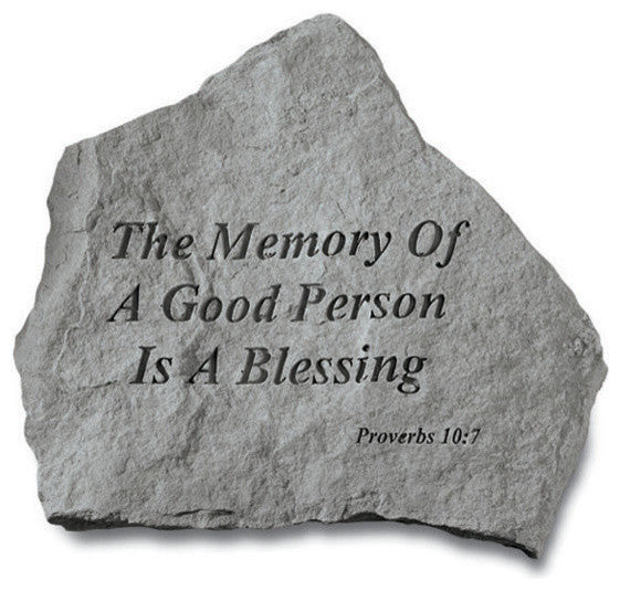 Garden Accent Stone, "The Memory of a Good Person"