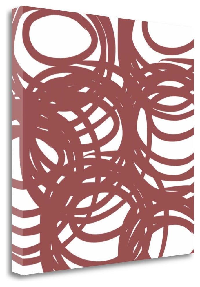 "Marsala Swirls" By Linda Woods, Giclee Print on Gallery Wrap Canvas