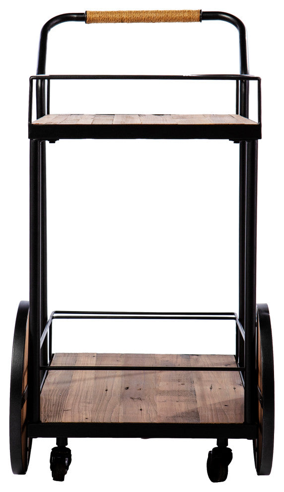 Beverley Reclaimed Wood Bar Cart