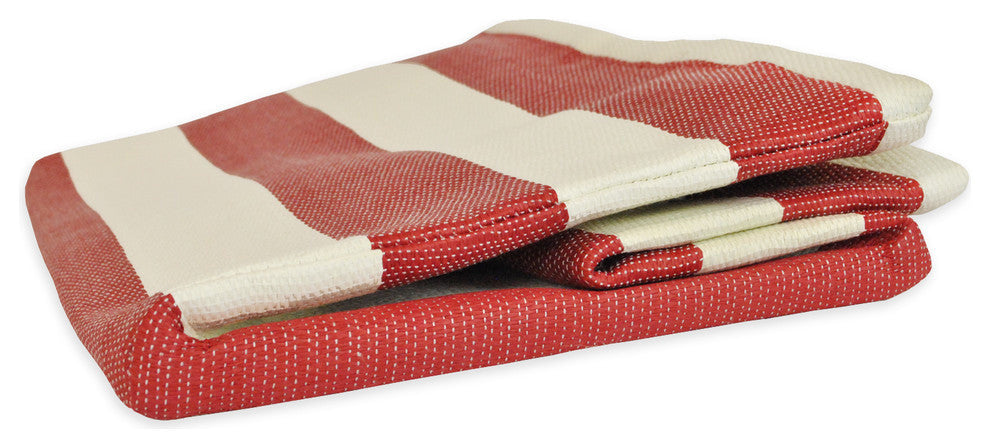 Tango Red Striped Paper Bin