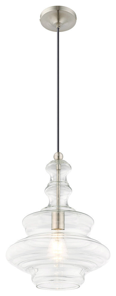 Livex Lighting Brushed Nickel 1-Light Mini Pendant