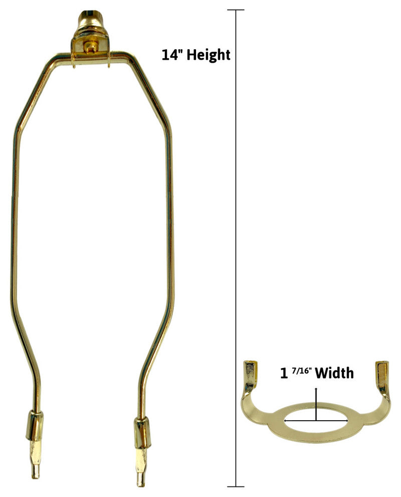 SLIP UNO Adapter Converts most 17" high Lamp  Shades to fit on SLIP UNO Lamp Bas