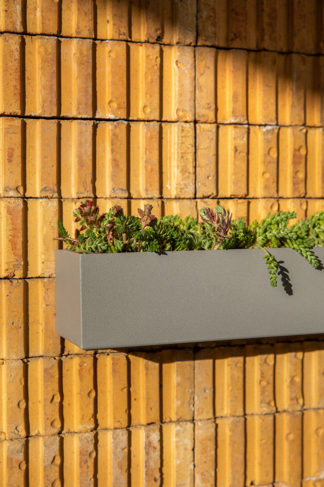 Veadek Geo Series Hanging Planter, Grey, 16", 1 Pack