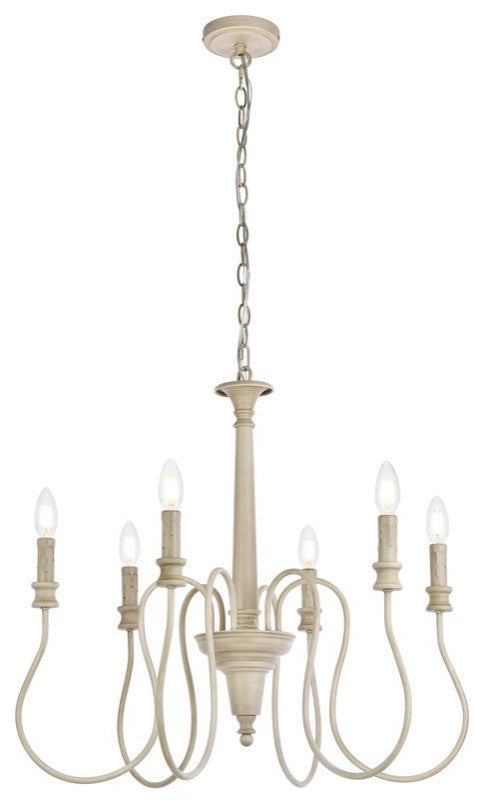 Fiona 6-Light Pendant, Weathered Dove