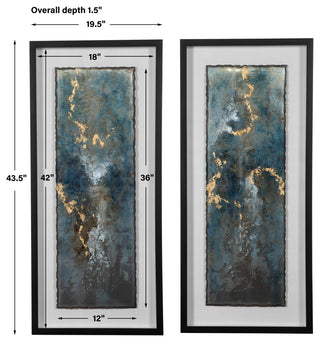 Uttermost Glimmering Agate Abstract prints, 2-Piece Set