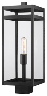 Z-LITE 596PHBS-BK 1 Light Outdoor Post Mount Fixture, Black