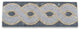 Marble Mosaic Border Listello Accent Tile Wave Nero 4x12 Tumbled, 1 piece