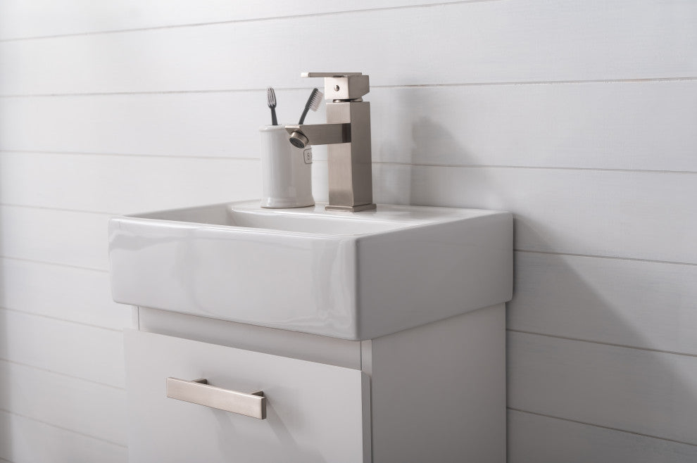 Stella Modern White 16.5" Single Sink Vanity